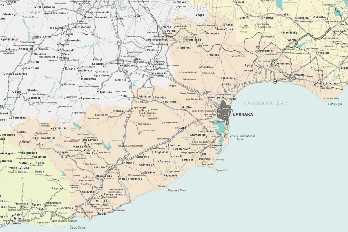 نقشہ کے larnaca قبرص