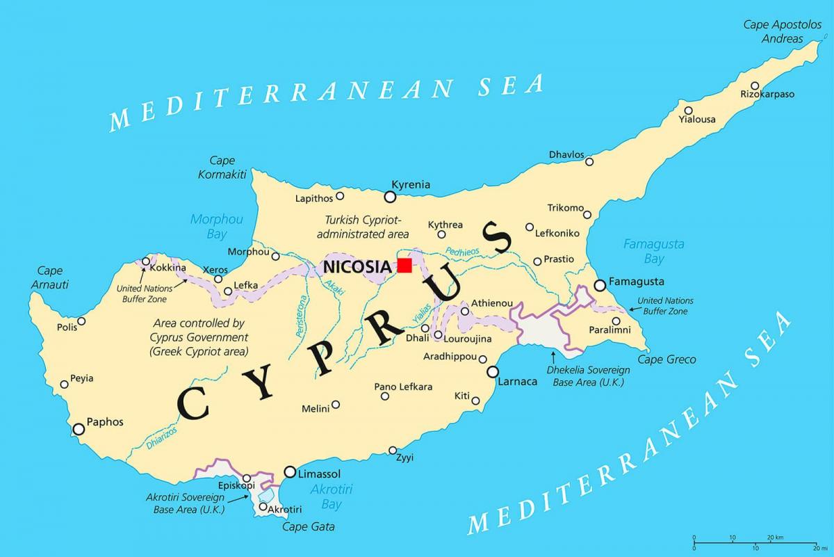 نقشہ دکھا قبرص
