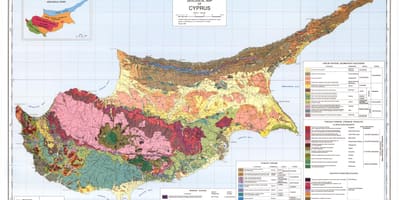 قبرص جغرافیائی نقشہ