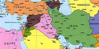 نقشہ قبرص کے مشرق وسطی
