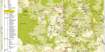 نقشہ کے troodos پہاڑوں قبرص