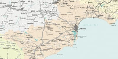 نقشہ کے larnaca قبرص