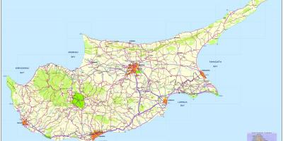 ایک نقشہ قبرص کے