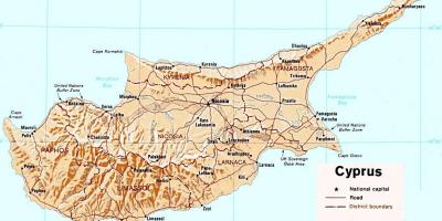 تفصیلی نقشہ قبرص کے جزیرے